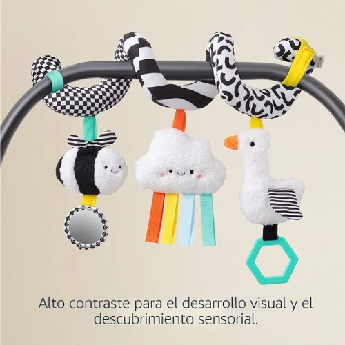 Miniatura 8 de Itzy Ritzy Juguete de actividad en espiral para asiento de automóvil y cochecito – Juguetes para cochecito y asiento de automóvil para edades de 0