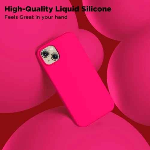 Miniatura 4 de Funda de silicona para iPhone 15 Plus, cubierta protectora resistente a golpes de cuerpo completo, forro de microfibra suave antiarañazos, funda