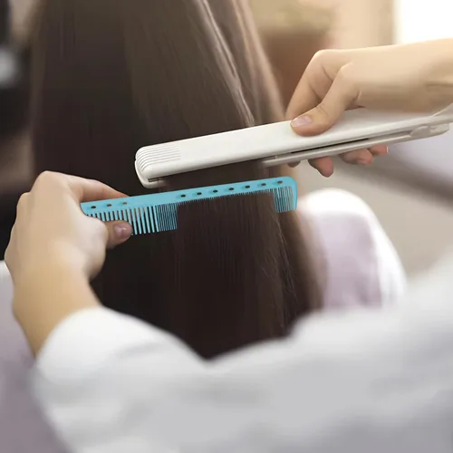Miniatura 3 de Juego de 3 peines de peluquería de fibra de carbono para hombres y mujeres, peine de corte fino (rosa, azul, morado)