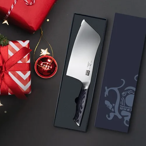 Miniatura 7 de SHAN ZU Cuchillo de Chef de 7 Pulgadas, Cuchillo Cortador de Carne Afilado Picador de Verduras Cuchillo de Cocina Profesional Japonés de Acero