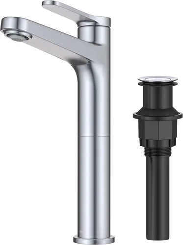 Miniatura 29 de KRAUS Indy Grifo de baño sin contacto con sensor táctil con caja de control y mezclador de temperatura en acero inoxidable libre de manchas, Acero