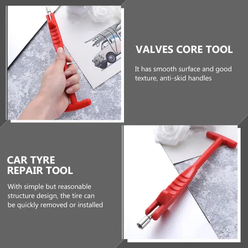Miniatura 6 de Tire Valve Stem Puller Tool 2pcs Set Plastic Car Tire Repair Tool Valve Core Removal Installer