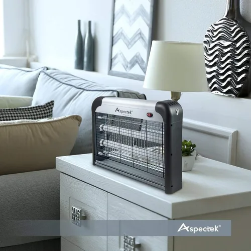 Miniatura 5 de ASPECTEK Exterminador eléctrico de insectos, bombillas UV de 20 W, mosquitos de alto voltaje, mata moscas y polillas, control de insectos