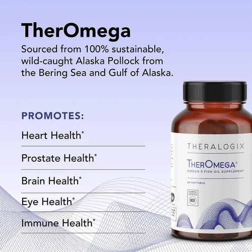 Miniatura 2 de Theralogix TherOmega Omega-3 Suplemento de aceite de pescado - Apoya la salud del corazón, el cerebro, el sistema inmunológico y las articulaciones*
