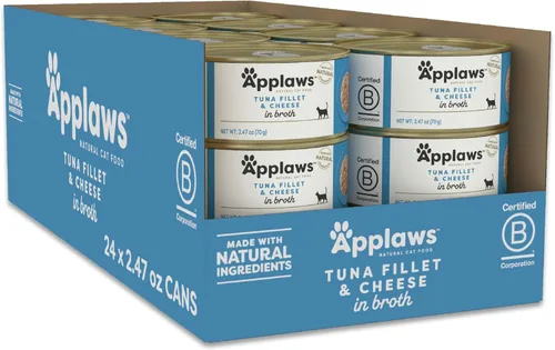 Miniatura 10 de Applaws Alimento húmedo natural para gatos en caldo, alimento húmedo enlatado de ingredientes limitados, sin aditivos, hecho con ingredientes