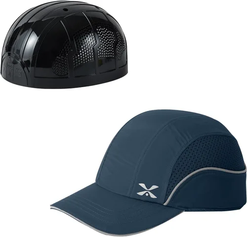 Miniatura 9 de TIHEEN Gorra de seguridad unisex, estilo gorra de béisbol con rayas reflectantes, ligera y transpirable, gorra de protección para la cabeza