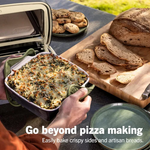 Miniatura 7 de Horno de pizza artesanal Ninja al aire libre, de 12 pulgadas, pizza en 3 minutos, napolitana, masa fina, estilo Nueva York y Chicago, personalizado