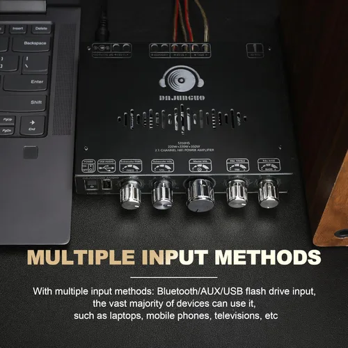 Miniatura 8 de S350HS TPA3251 Placa amplificador de potencia Bluetooth con subwoofer 2.1 canales 220W × 2+350W, módulo amplificador de potencia de audio de 12 V-38