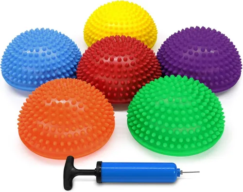 Miniatura 10 de Yes4All Hedgehog Balance Pods for Exercise, Core Body Balancing, Balance Pods for Youth & Adults with Hand Pump - Set of 5