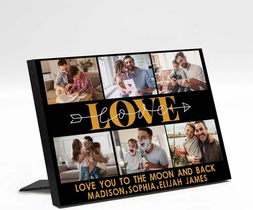 Miniatura 7 de D-Story Regalos de fotos personalizados, álbum de fotos personalizado para colgar/mesa, regalos para el mejor papá, panel de fotos personalizado
