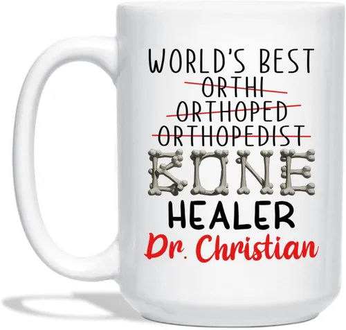 Miniatura 16 de Taza de café con nombre personalizada para hombres, mujeres, cirujano médico, taza de café blanca personalizada para cirujano ortopédico, taza