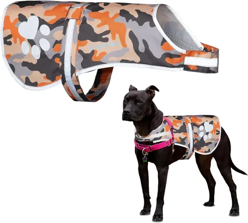 Miniatura 10 de Chaleco reflectante para perro, tamaños para perros de 14 libras a 130 libras – chaleco de seguridad con reflectante para mejor visibilidad., M