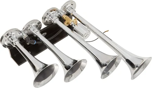 Miniatura 6 de Cuatro bocinas de trompeta fuertes V003A/V003AB (Negro)
