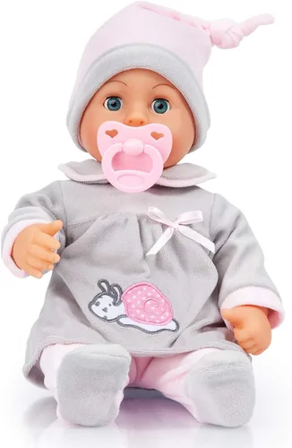 Miniatura 2 de Bayer: Muñeca de bebé de 15 pulgadas "First Words" en gris, con 24 sonidos y accesorios