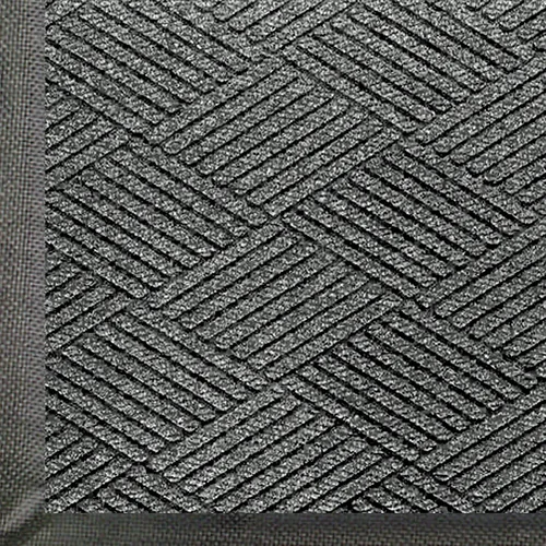 Miniatura 4 de M+A Alfombra de entrada de fibra de poliéster PET para interior/exterior, reverso de goma SBR, 3/8 pulgadas de grosor, Negro humo