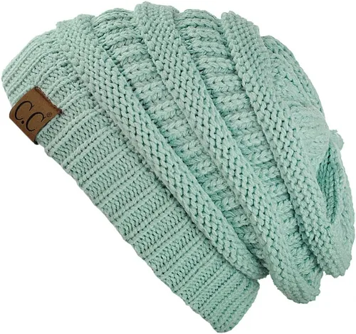 Miniatura 254 de C.C Trendy Warm Chunky Soft Stretch Cable Knit Beanie