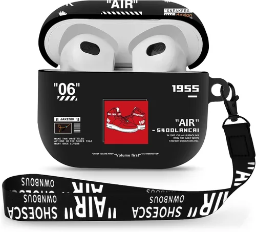 Miniatura 37 de Gedicht Funda para Airpods Pro, lindo patrón de zapatos rojos frescos TPU suave fundas para Airpods Pro funda 1ª generación, a prueba de golpes
