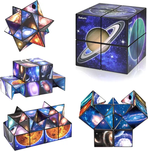 Miniatura 11 de Star Cube - Juego de cubos mágicos, cubo Yoshimoto 2 en 1 para niños y adultos, juguete para niños y niñas de 8 a 12 años