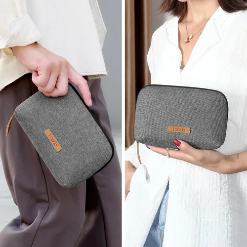 Miniatura 6 de Lacdo Organizador electrónico organizador de cables de viaje, funda de accesorios electrónicos de tecnología, fundas de cargador portátil