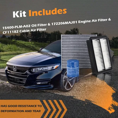 Miniatura 6 de Filtro de aceite 15400-PLM-A02 y filtro de aire de motor 172206MAJ01 y filtro de aire de cabina CF11182 apto para Honda Accord 2.0L Hybrid