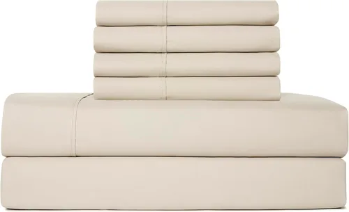 Miniatura 21 de Juego de sábanas tamaño individual XL de 4 piezas con 2 fundas de almohada envolventes, sábanas de microfibra suave de bolsillo profundo