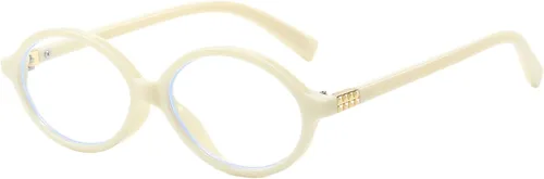 Miniatura 13 de Onrtry Lentes retro ovalados con bloqueo de luz azul para mujeres y hombres, anteojos falsos nerd redondos sin receta