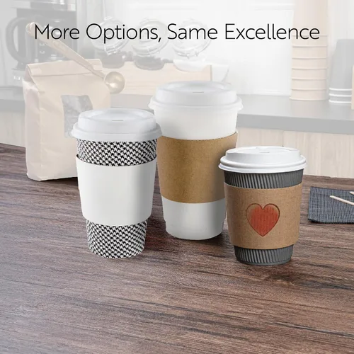 Miniatura 5 de Restaurantware Fundas para tazas de café, paquete de 50 unidades para tazas de café de 12, 16 y 20 onzas, fundas desechables para bebidas calientes