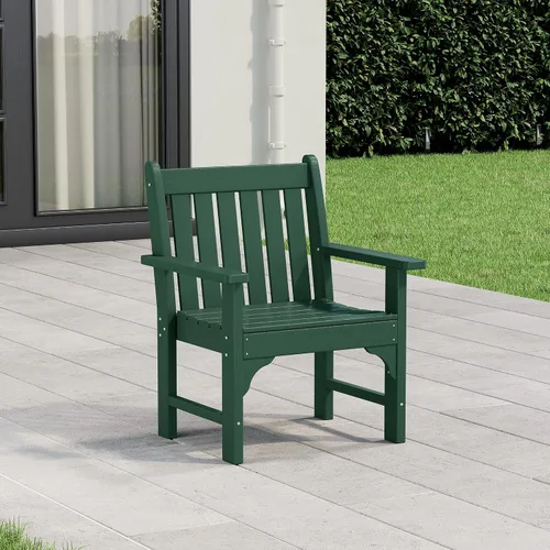 Miniatura 37 de WestinTrends Malibu Outdoor Patio HDPE Adirondack Silla de comedor para patio, color negro