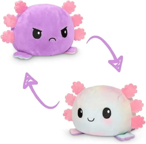 Miniatura 12 de TeeTurtle - El Axolotl de peluche original reversible - Azul + Negro - Lindos animales de peluche sensoriales para mostrar tu estado de ánimo Azul +
