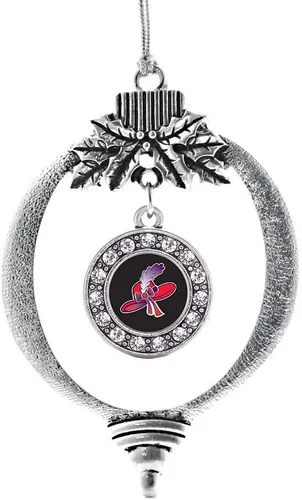 Miniatura 146 de Inspired Silver - Twin One - Adorno festivo de Navidad de plata - Adorno festivo de árbol de Navidad con dije de círculo y circonita cúbica