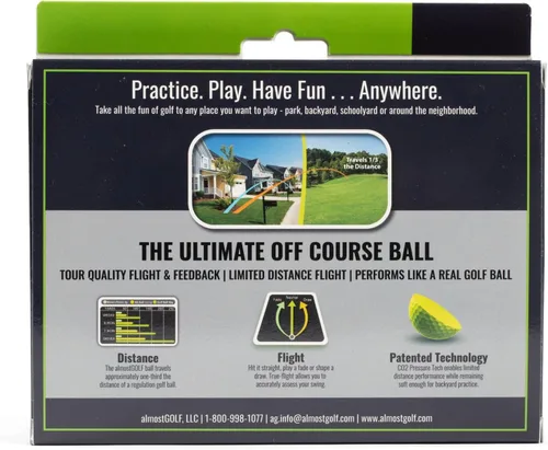 Miniatura 2 de ALMOSTGOLF Pelotas de golf de espuma de práctica de vuelo limitadas: giro realista, trayectoria y entrenamiento de precisión