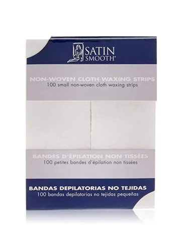 Miniatura 5 de Satin Smooth Tiras de cera de tela no tejida, grandes, 100 unidades x 1 paquete Large (Blanco)