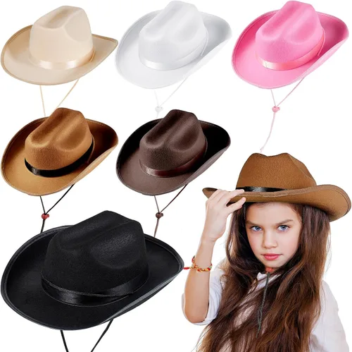 Miniatura 24 de Hercicy Sombreros de vaquero para niños pequeños, sombrero de vaquera para niños y niñas, accesorios de disfraz de bebé, suministros de fiesta