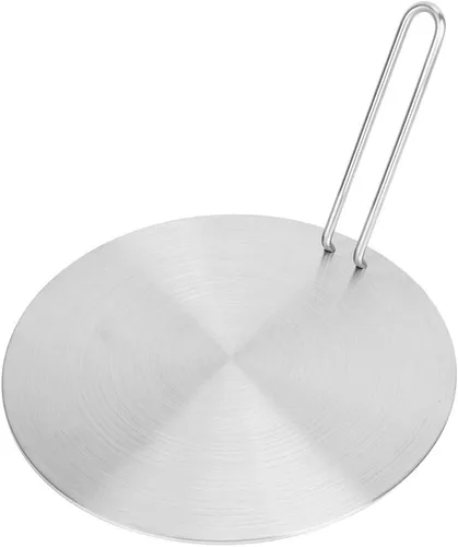 Miniatura 10 de Difusor de calor, placa adaptadora de inducción de acero inoxidable con mango extraíble, estufa de gas, cocina eléctrica, protector de llama