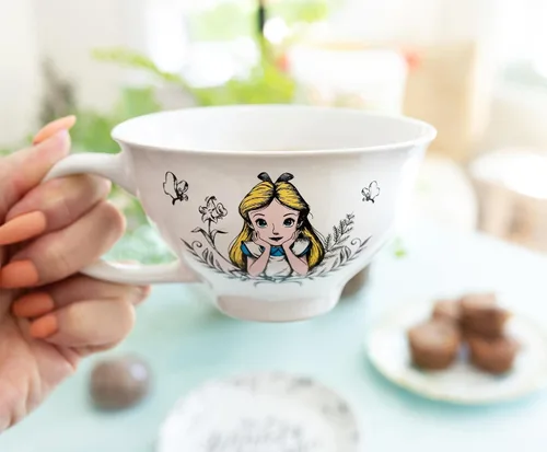 Miniatura 5 de Disney Alicia en el país de las maravillas World of My Own - Juego de taza de té y platillo de cerámica de 12 onzas Juego de regalo de fiesta