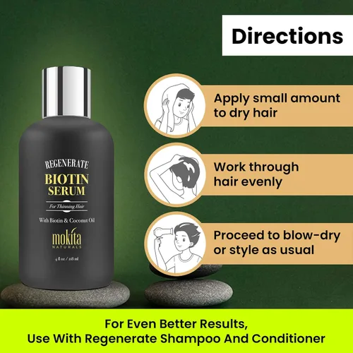 Miniatura 5 de Suero para el crecimiento del cabello, fórmula única de biotina sin parabenos para un crecimiento saludable del cabello en hombres y mujeres, todo