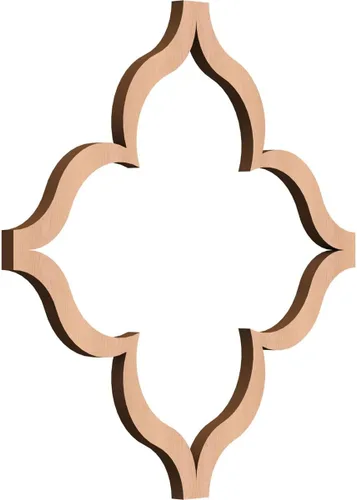 Miniatura 9 de 11 3/8 pulgadas de ancho x 11 3/8 pulgadas de alto x 3/8 pulgadas de alto, pequeños paneles de pared de madera con calado, nogal