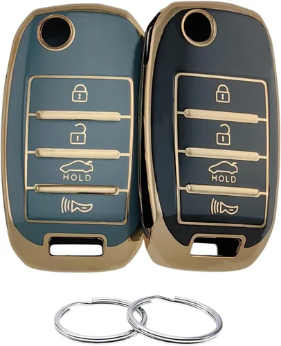 Miniatura 6 de REPROTECTING Funda para llavero de TPU Compatible con Hyundai Accent Elantra Genesis Sonata Kia Forte Forte5 Optima Rio Rondo Sorento Sedona Soul