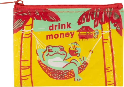 Miniatura 38 de Blue Q Monedero, hecho de 95% plástico reciclado. Práctica pequeña bolsa con cremallera para guardar monedas, tarjetas de regalo, auriculares, más.