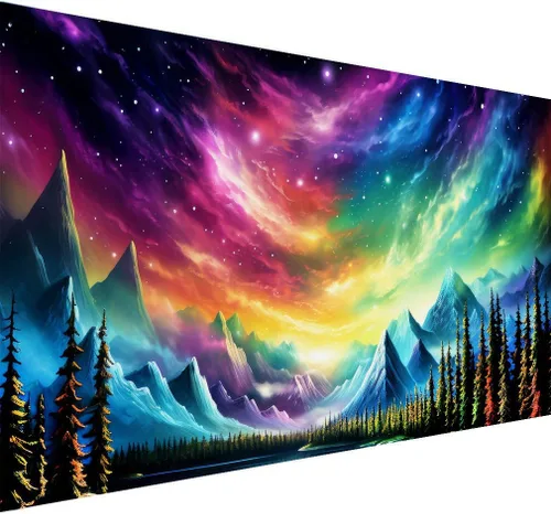 Miniatura 19 de ijbnhd Aurora - Pintura de diamantes grandes, kits de arte de diamantes grandes para adultos, pintura de diamante grande redondo de taladro
