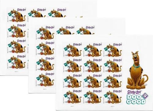 Miniatura 4 de USPS Scooby-Doo! Panel de 12 sellos de primera clase para siempre Scott 5299