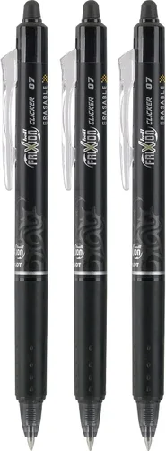 Miniatura 2 de PILOT FriXion Clicker - Bolígrafos de tinta de gel borrables, recargables y retráctiles, punta fina 0.7 mm, tinta negra, paquete de 3 - Ideal