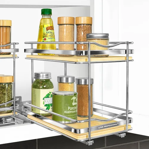 Miniatura 8 de LYNK PROFESSIONAL® Élite™ Organizador de especieros extraíble para el interior de armarios de cocina - 6-3/8 pulgadas de ancho - Cajón deslizante