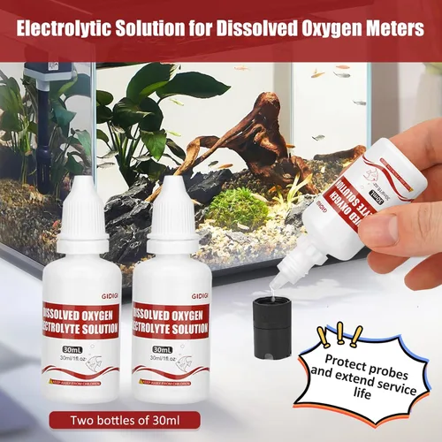 Miniatura 2 de Accesorios para medidor de oxígeno disuelto, solución de calibración para medidor de oxígeno disuelto solución electrolítica solución de membrana