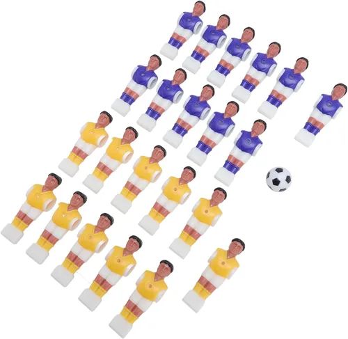 Miniatura 4 de Bnineteenteam Futbolín de repuesto para hombre, 22 piezas de futbolín con pelota, muñecos de resina, para mesa de 4.6 ft