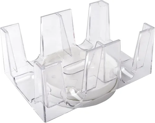 GSE Games & Sports Expert Bandeja giratoria para cartas Canasta de 6 barajas, soporte giratorio de 360°, soportes giratorios para manos y pies,