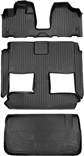 Miniatura 16 de SMARTLINER Tapete para maletero de carga detrás del asiento de la tercera fila compatible con Chrysler Town & Country 2008-2016