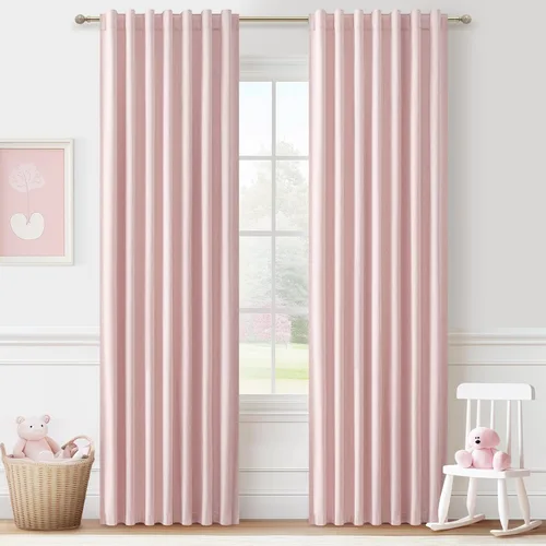 Miniatura 24 de Cortinas opacas extraanchas, 2 paneles para puertas corredizas de vidrio, moderna mezcla de lino plisado pesado, piso a techo, ventanas grandes, 70