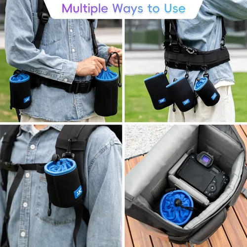 Miniatura 6 de JJC Funda de neopreno con cordón para lente de cámara, bolsa protectora para lentes sin espejo de hasta 3.3 x 5.1 (D X H) para Canon RF 3.346 in