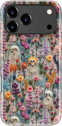 Miniatura 15 de Funda para iPhone 12 Mini, compatible con carga inalámbrica, protección de doble capa con elegante diseño de flores silvestres, silicona suave +